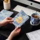 What's Clever A6 Productivity Planning Diary 2025 - Navy Floral