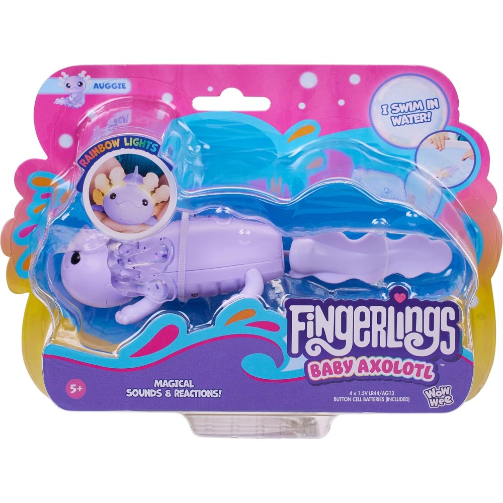 ingerlings Interactive Baby Axolotl | Auggie (Purple)