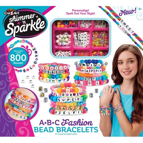 Shimmer N Sparkle ABC Fashion Bead Bracelet