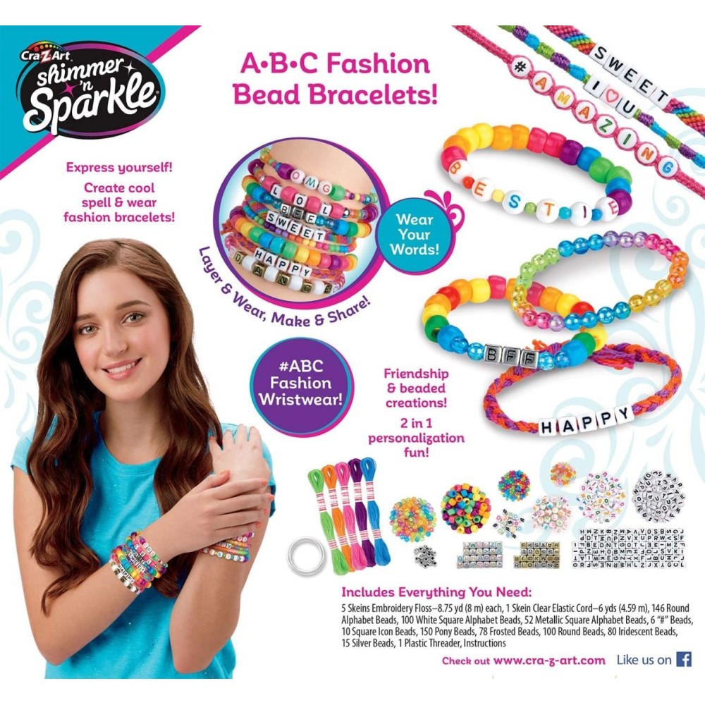 Shimmer n Sparkle ABC Fashion Bead Bracelet | Cra-Z-Art