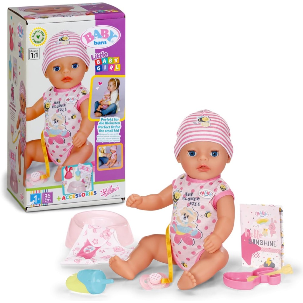 BABY born Little Magic Girl | 36cm Doll with Lifelike Functions