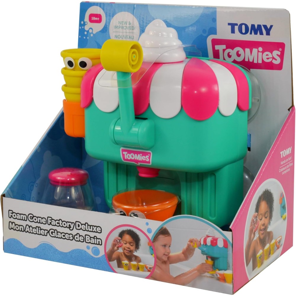 TOMY Toomies Foam Cone Factory Deluxe | Baby Bath Toys