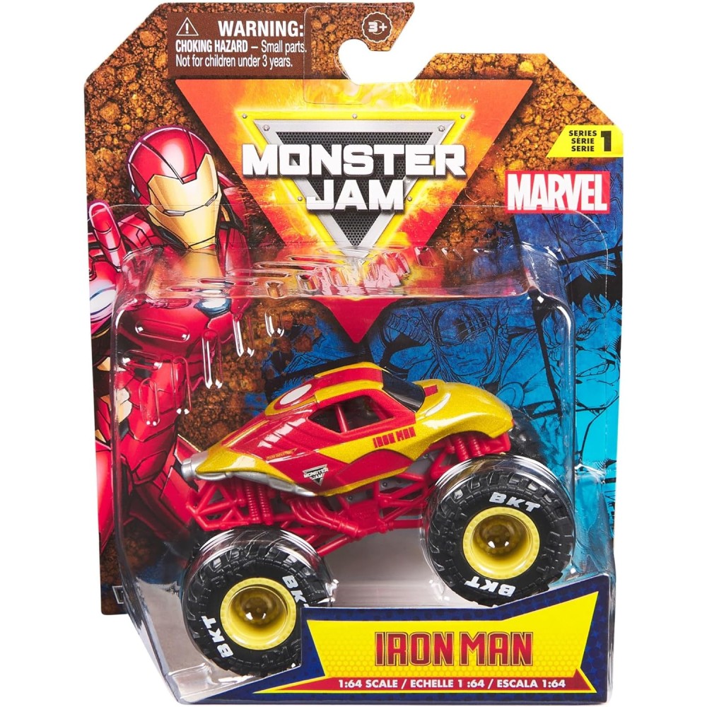 Monster Jam 1:64 Series 1 Marvel Iron Man | Superhero Monster Truck Toy