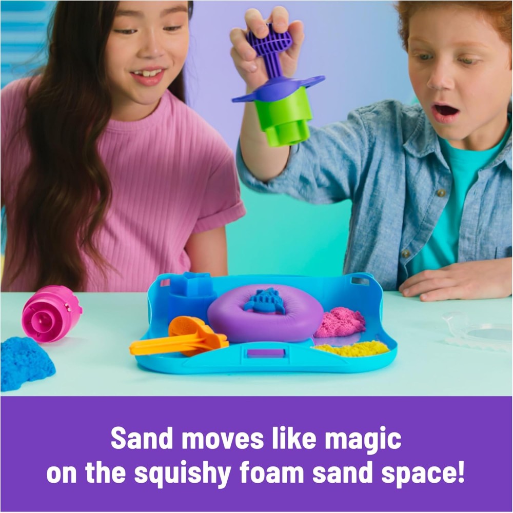Kinetic Sand SquishMotion Playset | Sensory Fun with 453g of Sand & Tools
