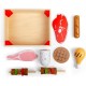 Bigjigs Toys Wooden Butcher’s Crate – Realistic Play Food Set