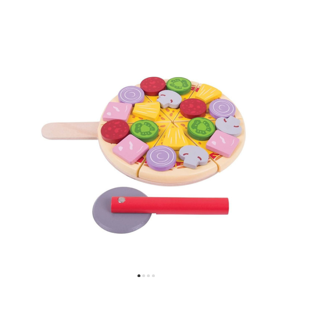 Bigjigs Toys Wooden Pizza Set – Slice, Serve & Play