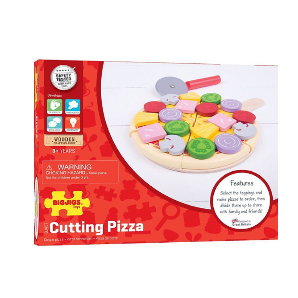 Bigjigs Toys Wooden Pizza Set – Slice, Serve & Play