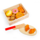Bigjigs Toys Cutting Bread & Pastries Crate – Wooden Play Food Set