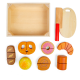 Bigjigs Toys Cutting Bread & Pastries Crate – Wooden Play Food Set