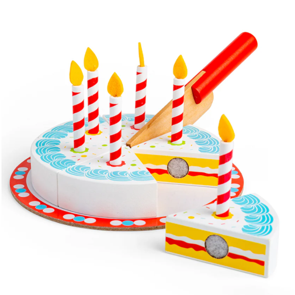 Bigjigs Toys Wooden Birthday Cake – Slice, Serve & Celebrate