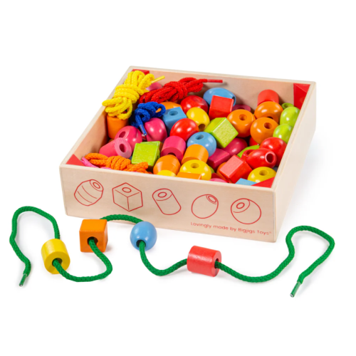 Bigjigs Toys Crate of Lacing Beads