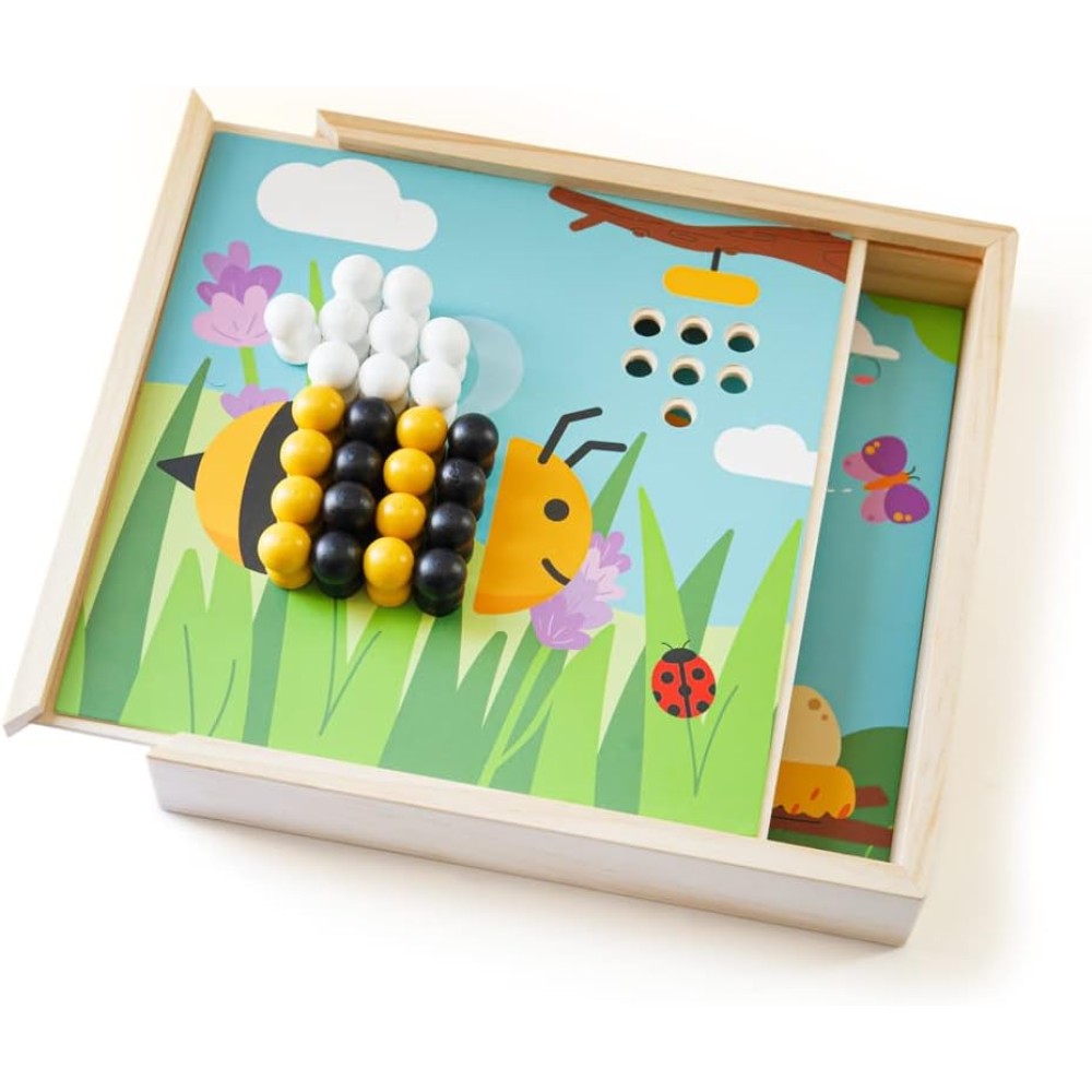 Bigjigs Toys Garden Art Peg Puzzle – Fun & Educational