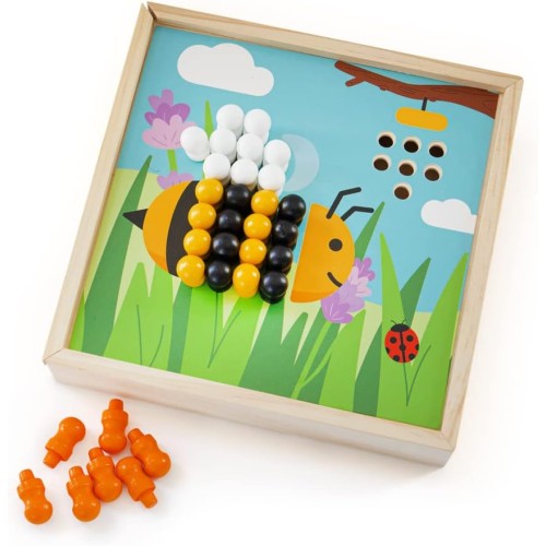 Bigjigs Toys Garden Art Peg Puzzle