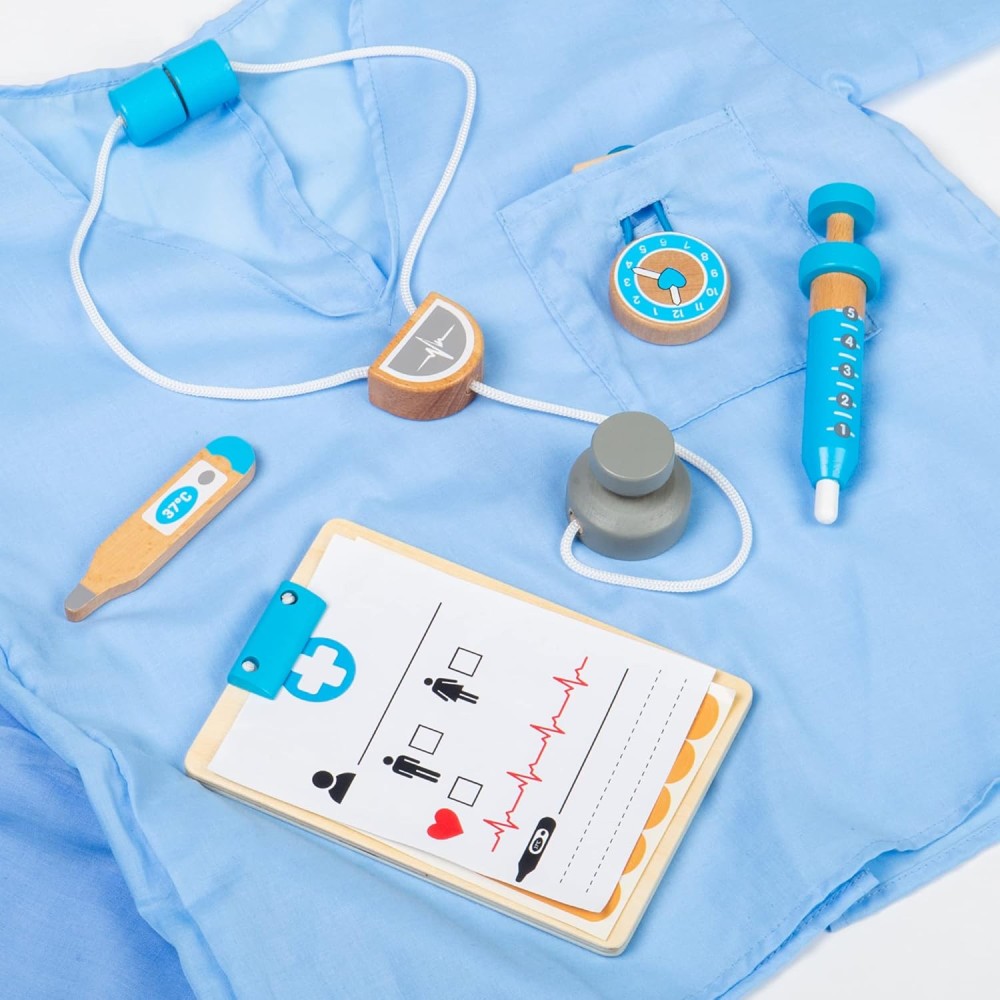 Bigjigs Toys Medic Kids Fancy Dress Costume – Doctor Role Play Set