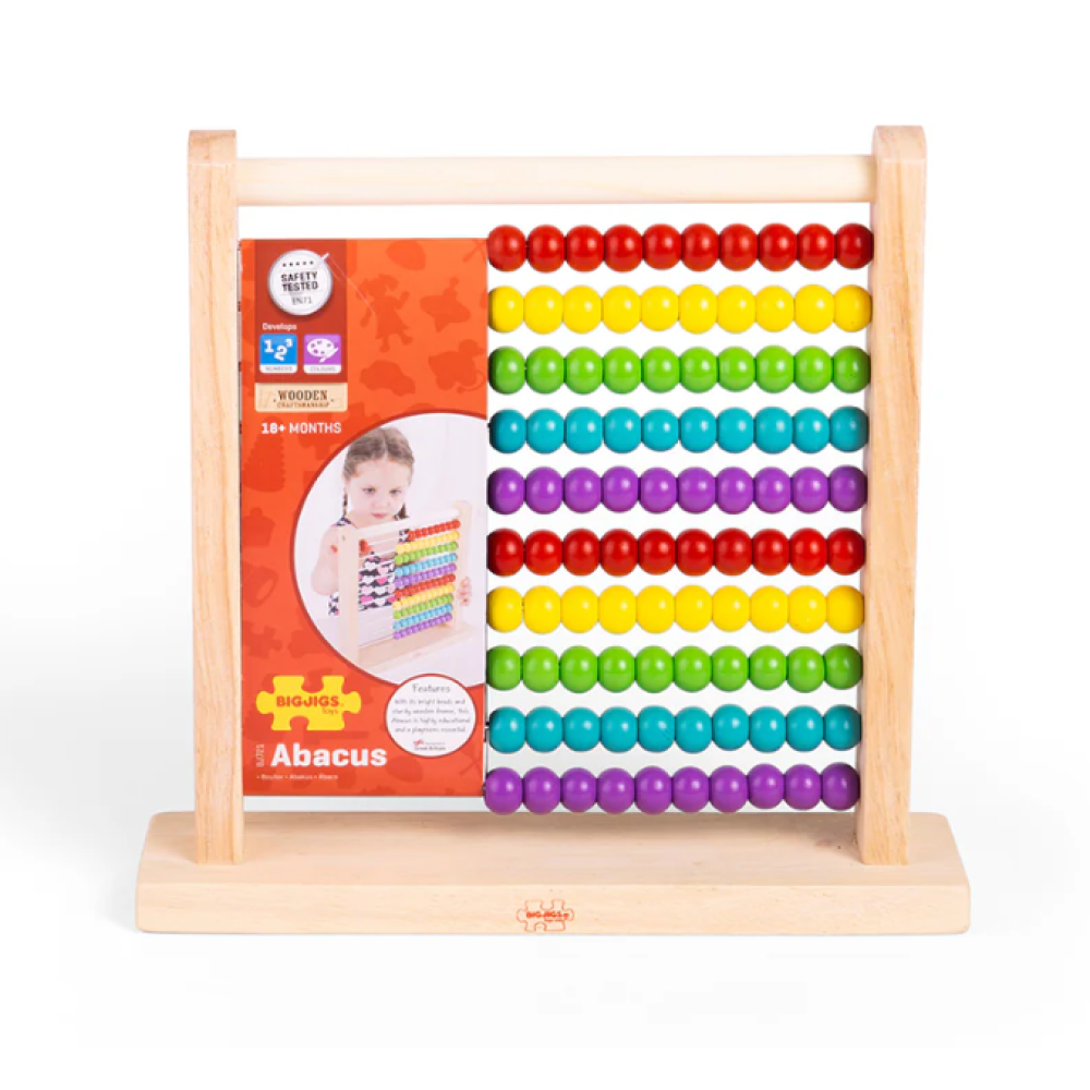 Bigjigs Toys Wooden Abacus – Classic Counting & Learning Toy