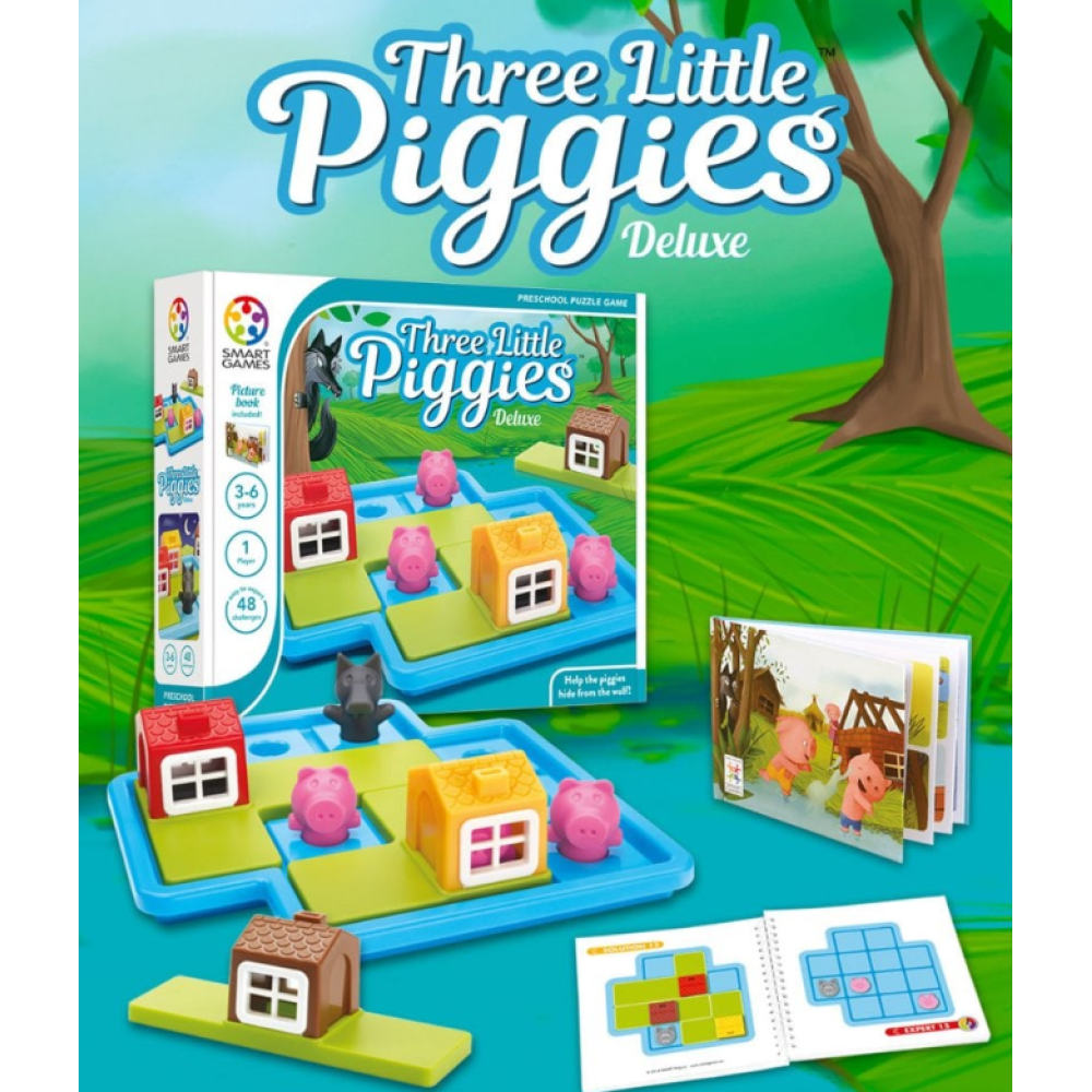 Smart Games Three Little Piggies Deluxe - Brain Game for Kids