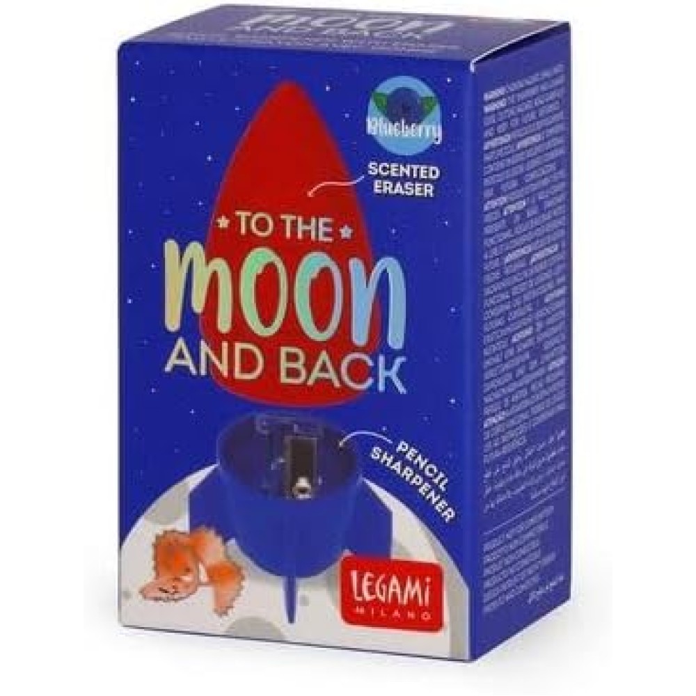 Legami - Pencil Sharpener with Scented Eraser - To The Moon And Back
