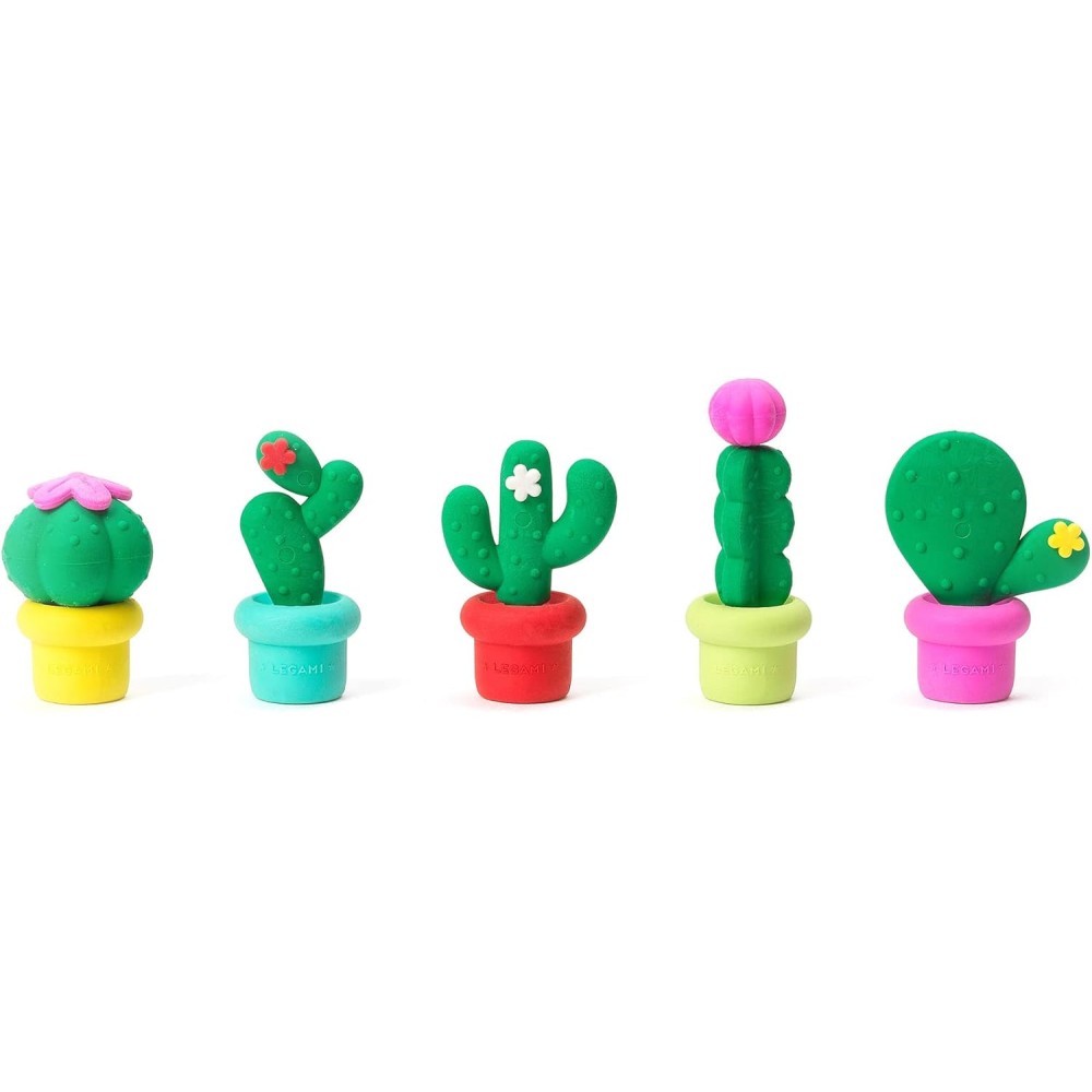 Legami - Set of 5 Scented Erasers - Succulent Plants