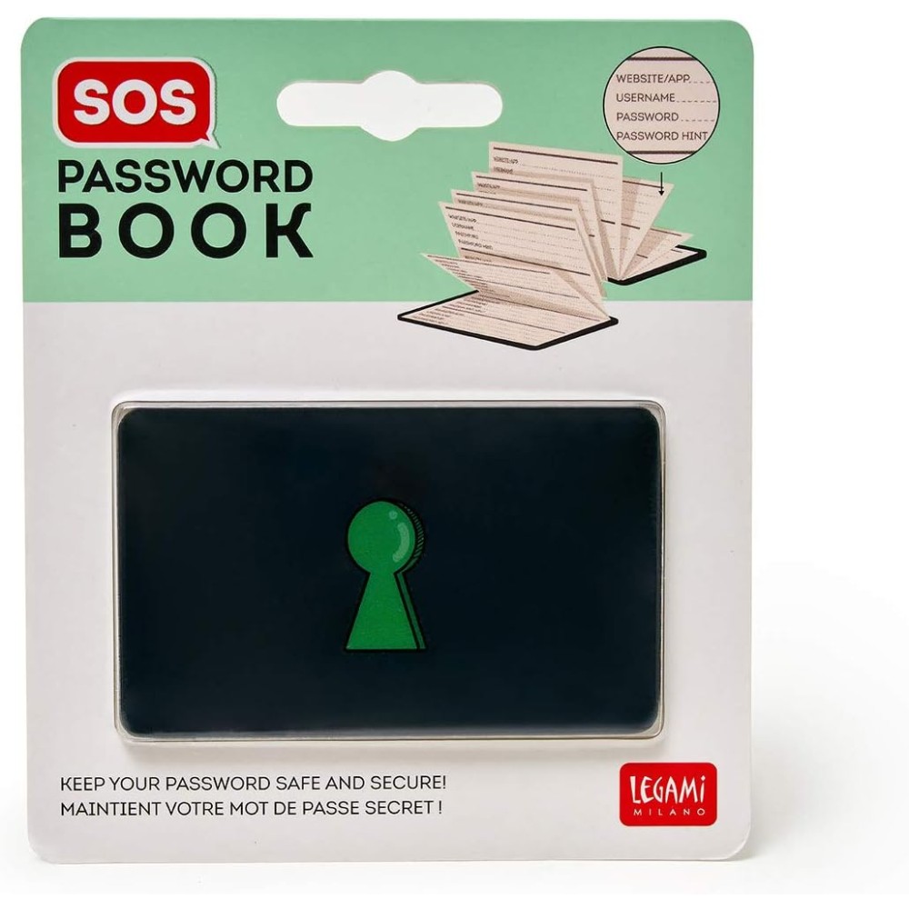 Legami - SOS Password Book with Magnetic Cover