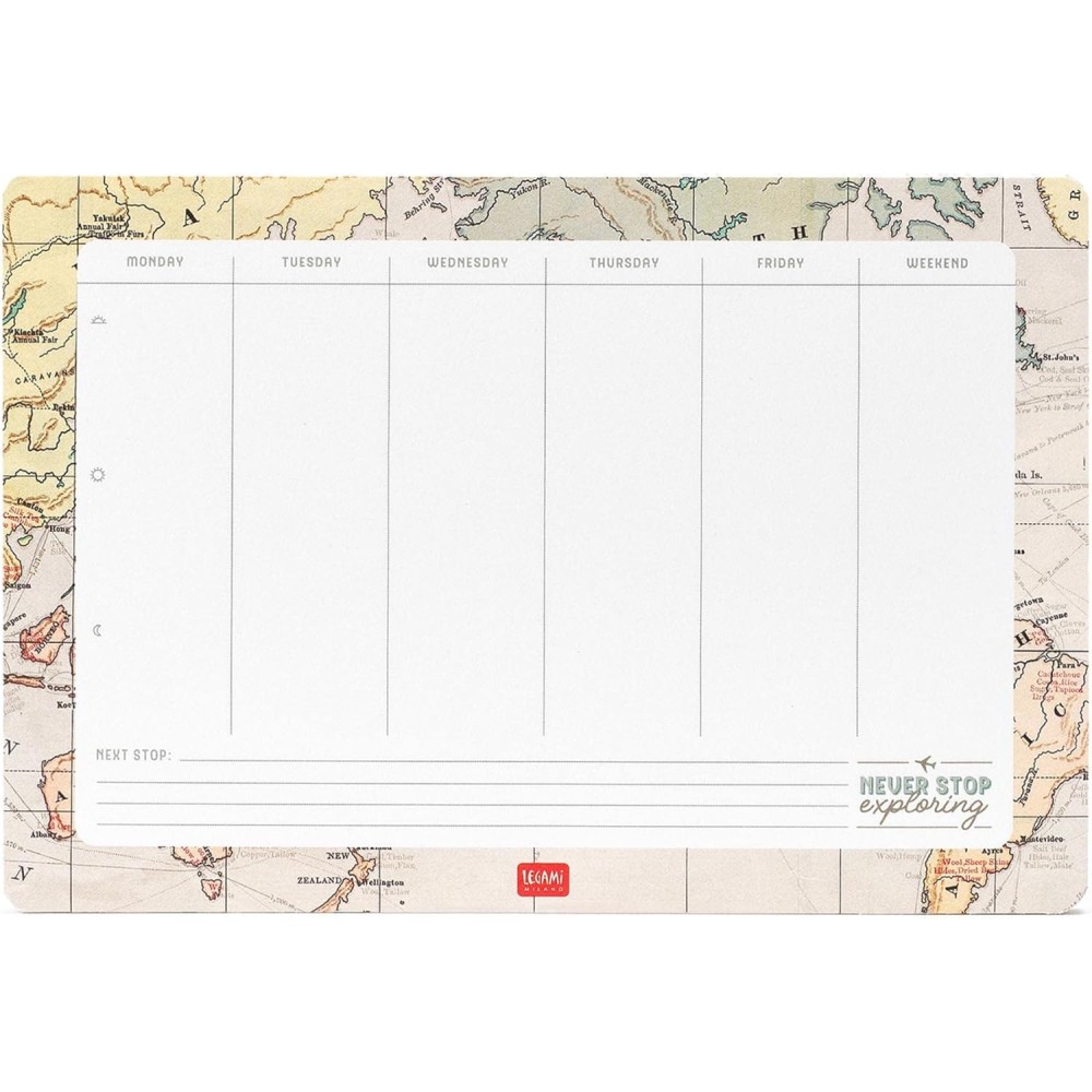 Legami - Mouse Mat & Block Notes - Travel Theme