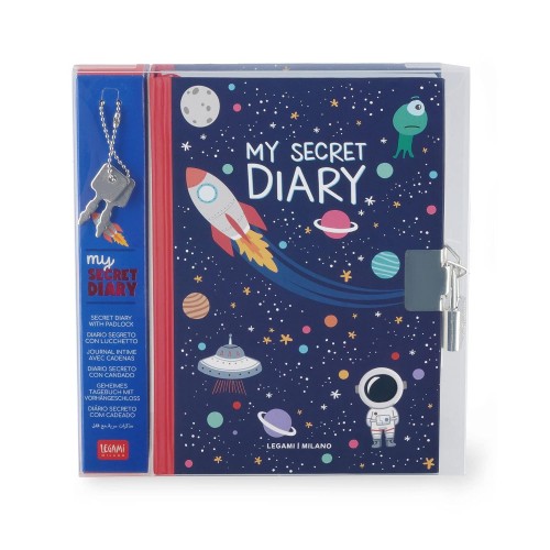 Legami - Secret Diary with Lock - Space Theme
