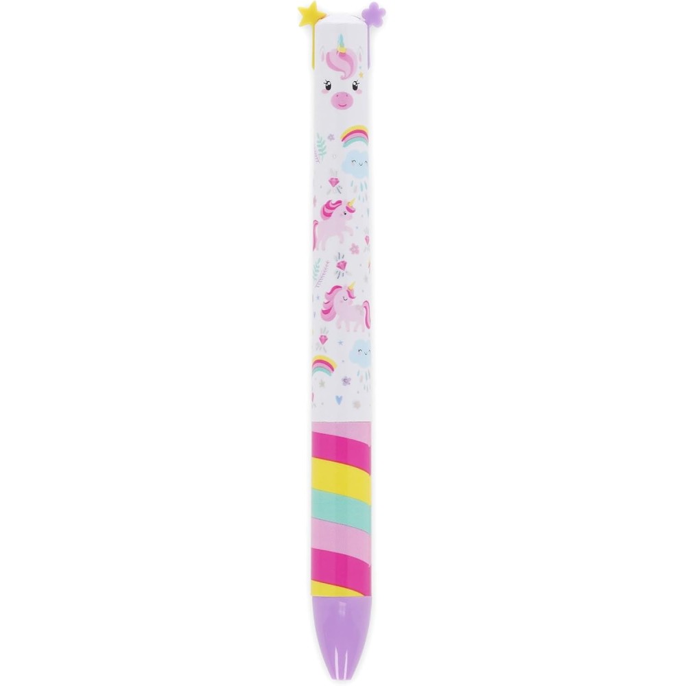 Legami - Click&Clack Pen - Unicorn Theme - Purple & Pink Ink