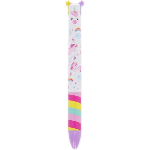 Legami - Click&Clack Pen - Unicorn Theme - Purple & Pink Ink