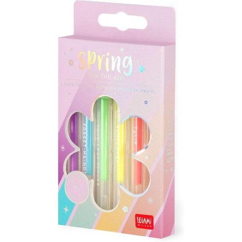 Legami - Set of 6 Pastel Gel Pens - Spring Is in the Air