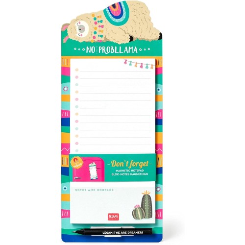 Legami - Don’t Forget Magnetic Notepad - Llama Theme