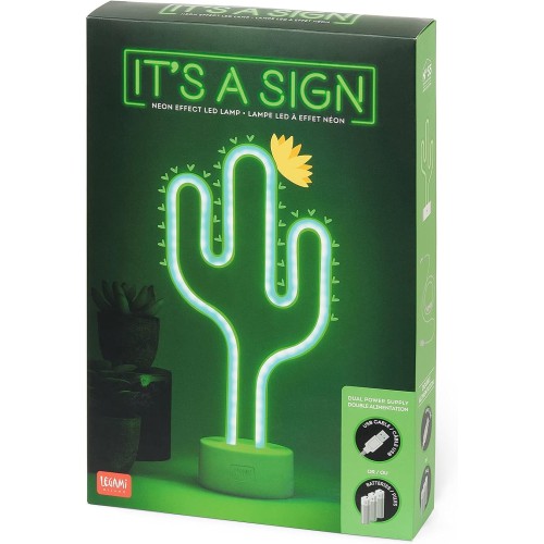 Legami - LED Neon Effect Lamp - Cactus Design