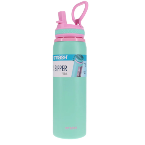 Smash Steel Shell Sipper Bottle – 700ml – Green