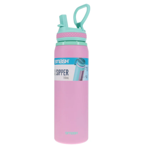 Smash Steel Shell Sipper Bottle – 700ml – Pink