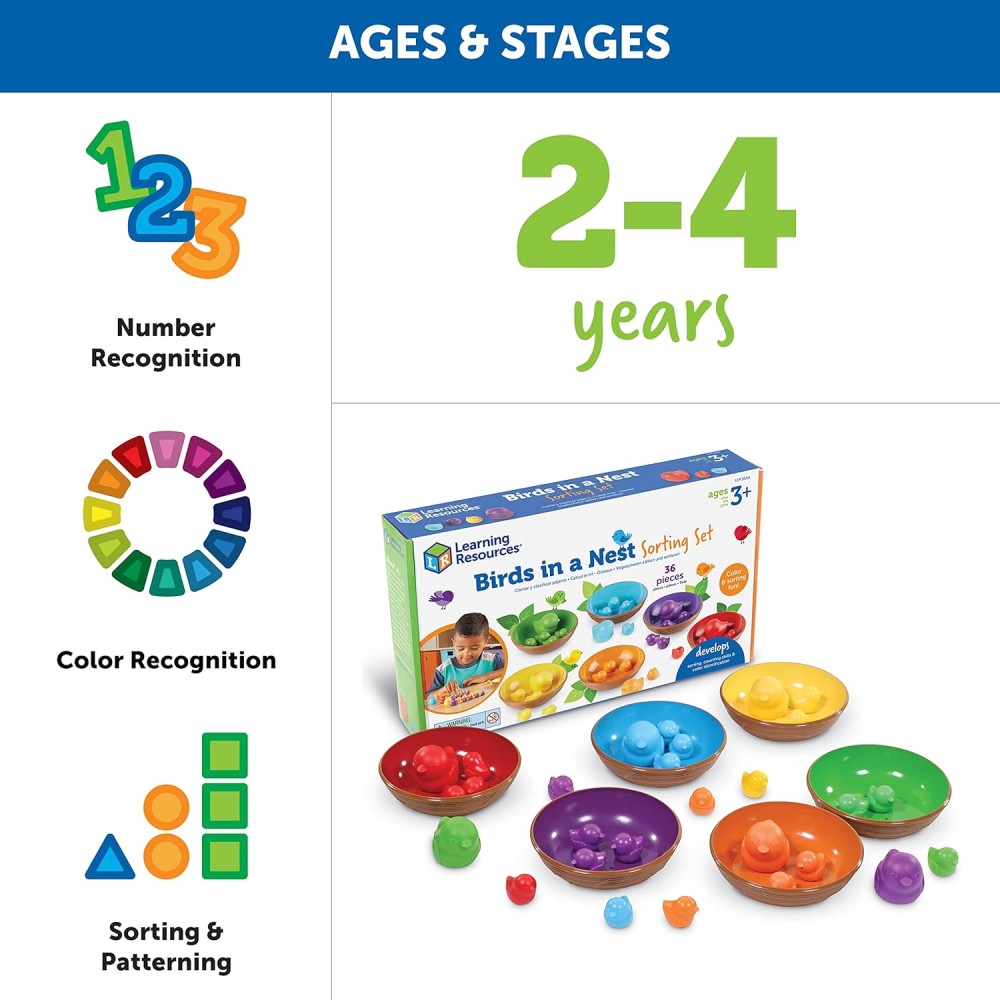 Learning Resources Birds In A Nest Sorting Set