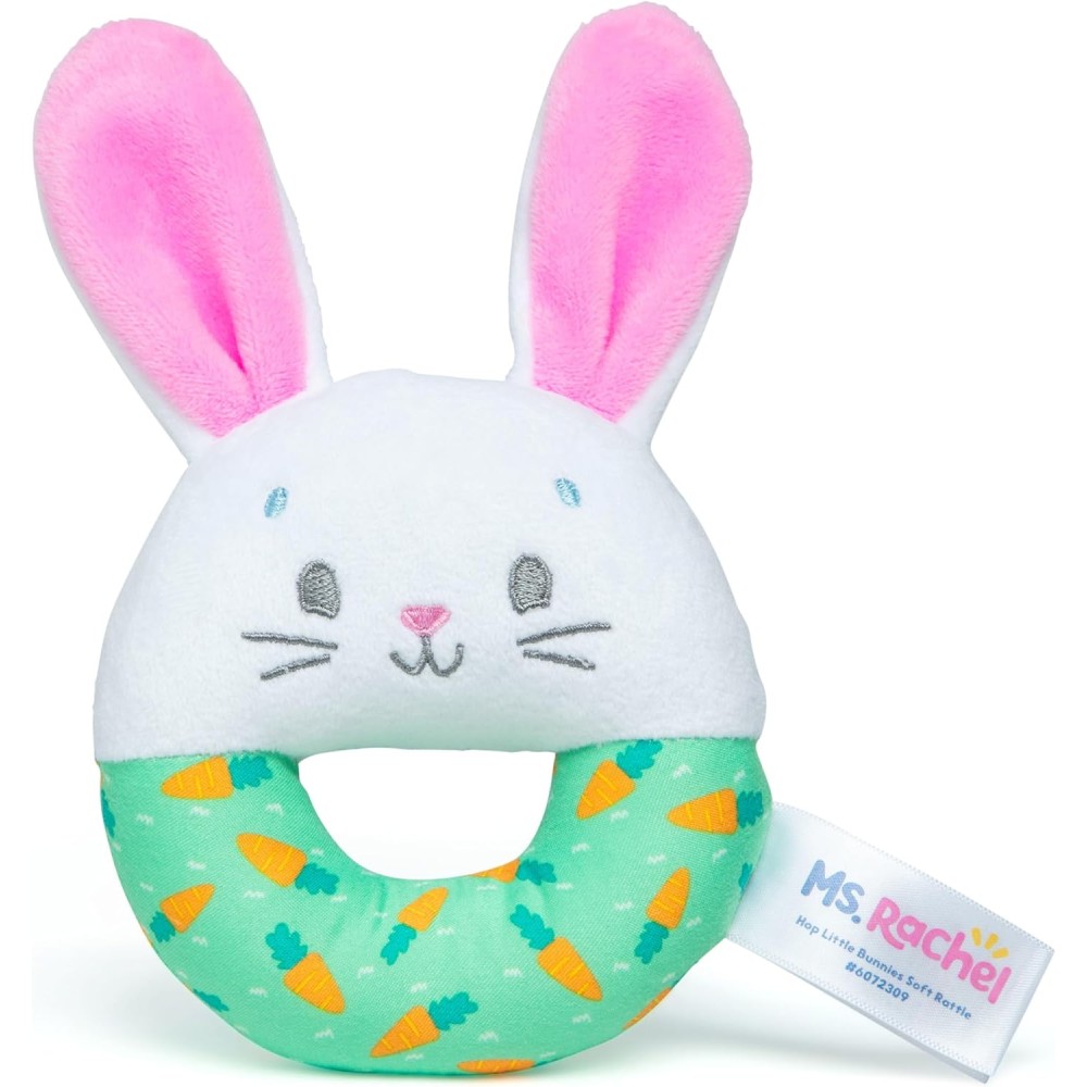  Ms. Rachel Official Hop Little Bunnies Soft Rattle Toy