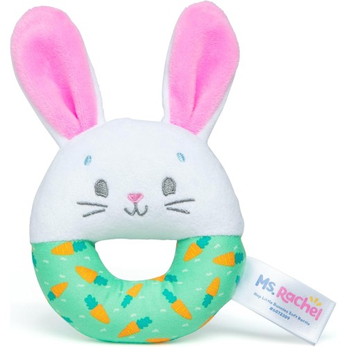 Ms. Rachel Official Hop Little Bunnies Soft Rattle Toy