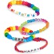 SHIMMER 'N SPARKLE ABC FASHION BEAD BRACELET 