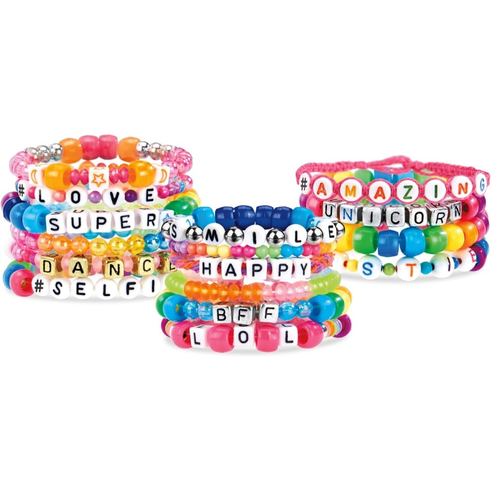 SHIMMER 'N SPARKLE ABC FASHION BEAD BRACELET 
