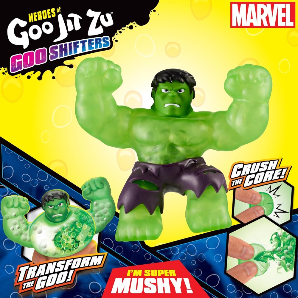 Heroes of Goo Jit Zu Goo Shifters Marvel Stretchy Green Hulk