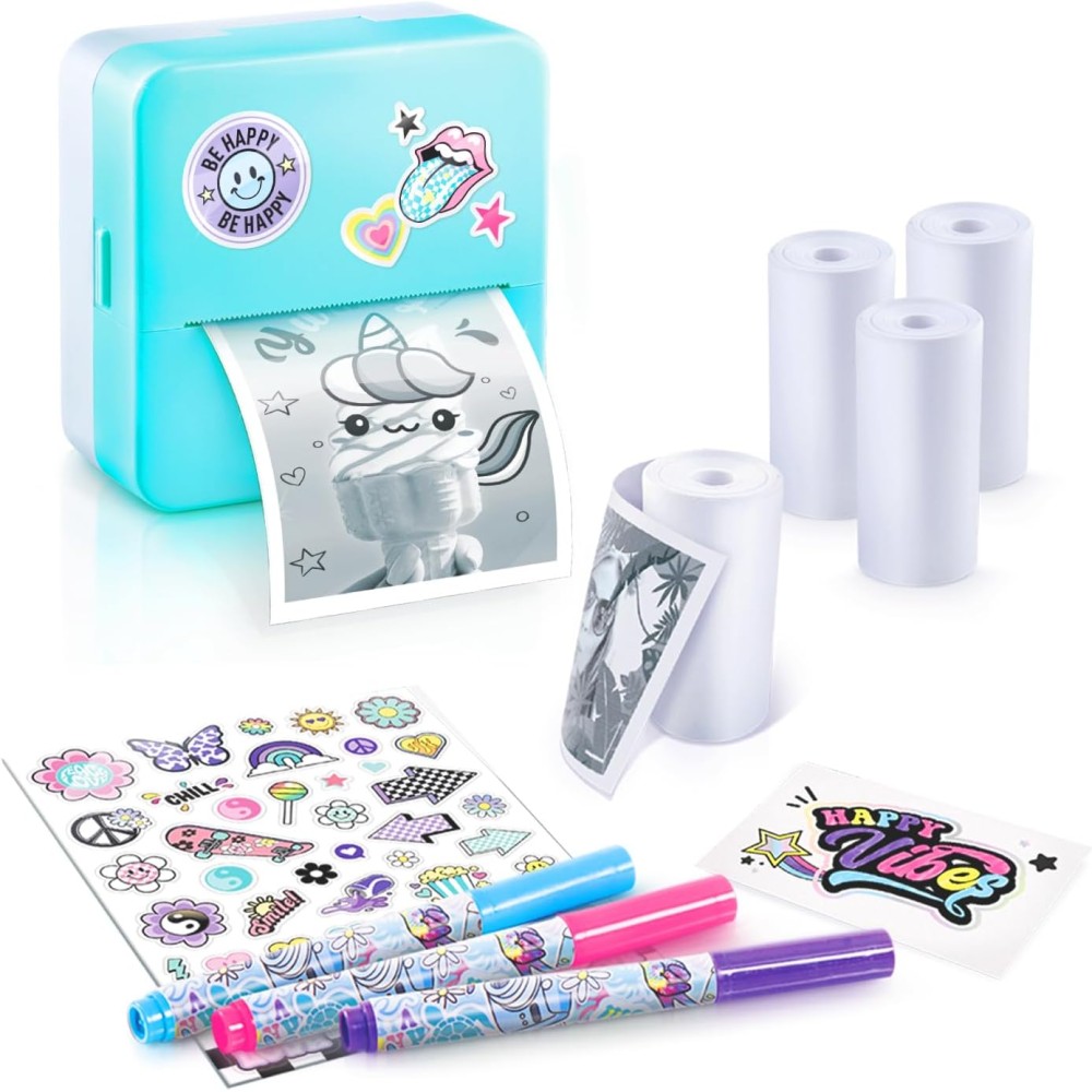 Canal Toys Photo Creator Instant Pocket Printer - Blue, Mini Printer with AI App