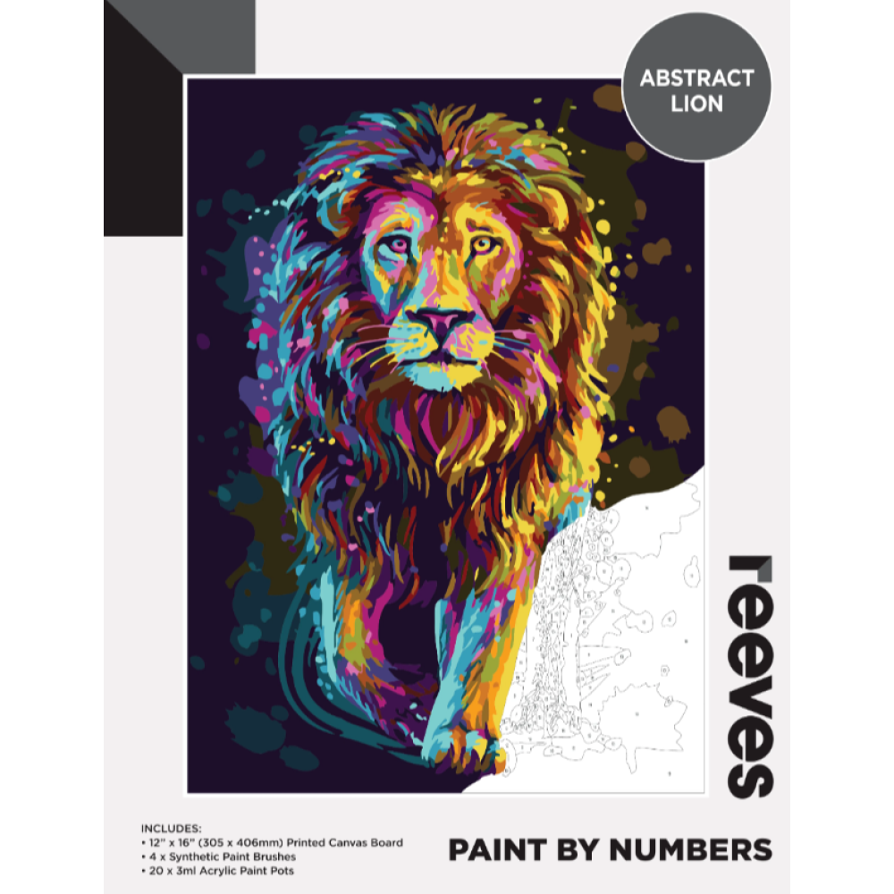 Reeves Paint By Numbers Acrylic 12x16inch - Parrot
