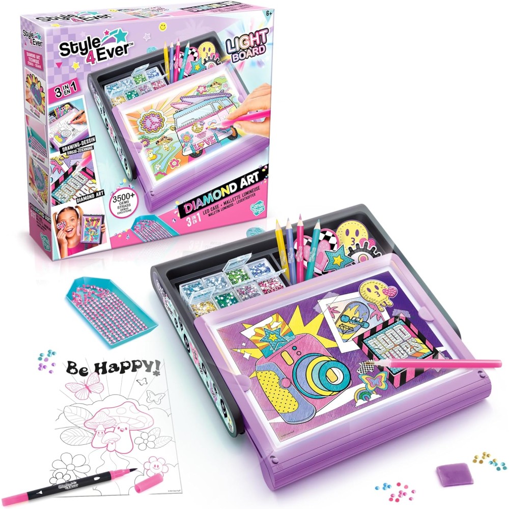 Style 4 Ever Diamond Art 3-in-1 LED Case - Create Diamond Art Posters and Stickers
