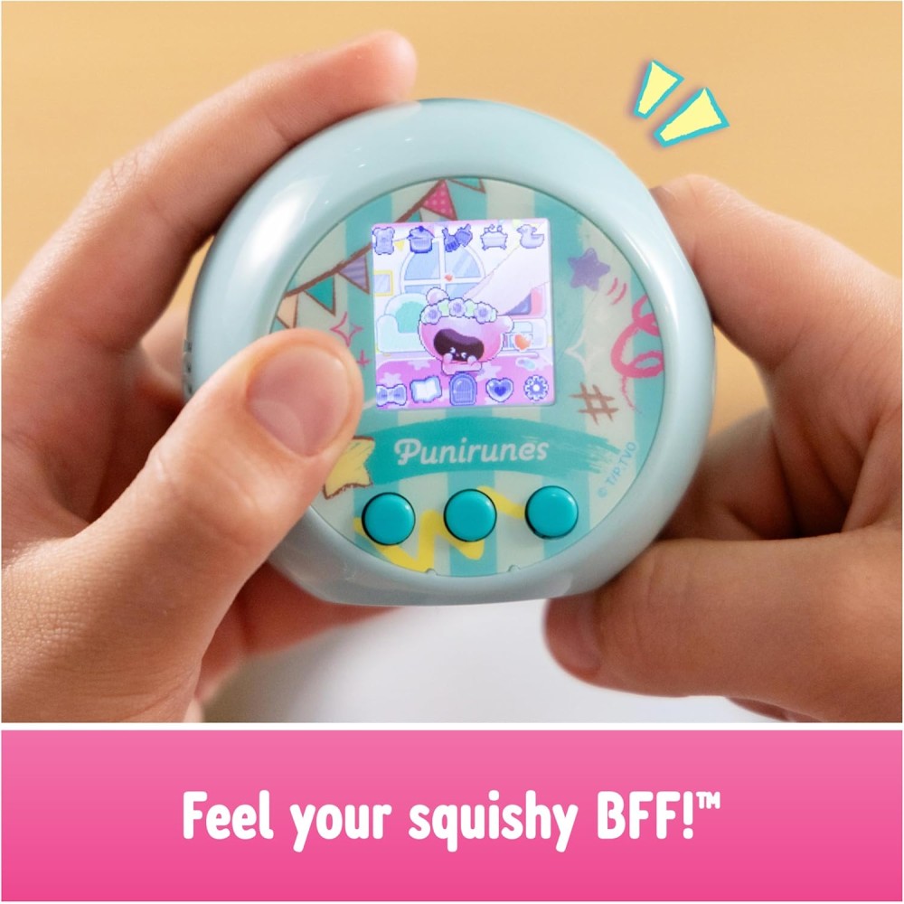 Punirunes Interactive Digital Toy with 55 Squishy Characters - Touch-Activated Fun!