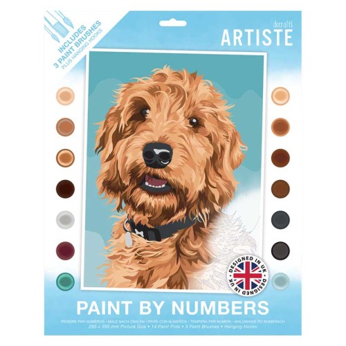 PLAYFUL LABRADOODLE PAINT BY NUMBERS