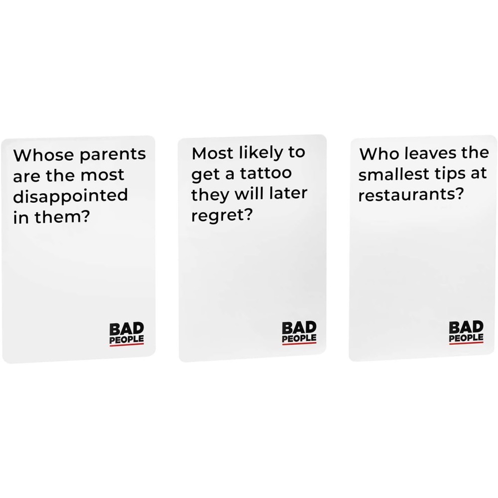BAD PEOPLE - Hilarious Adult Party Game