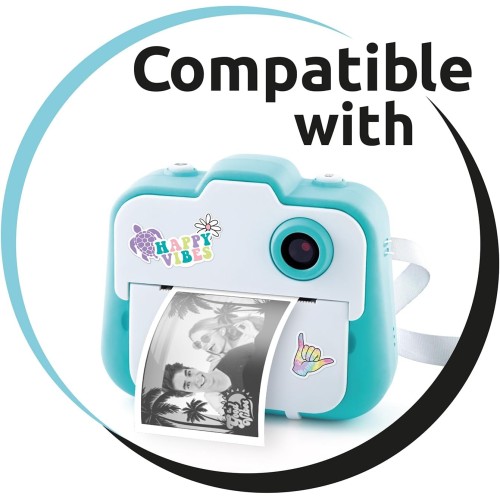 Instant Print Camera Refill Kit with Colour Special Papers - White Paper/Stickers