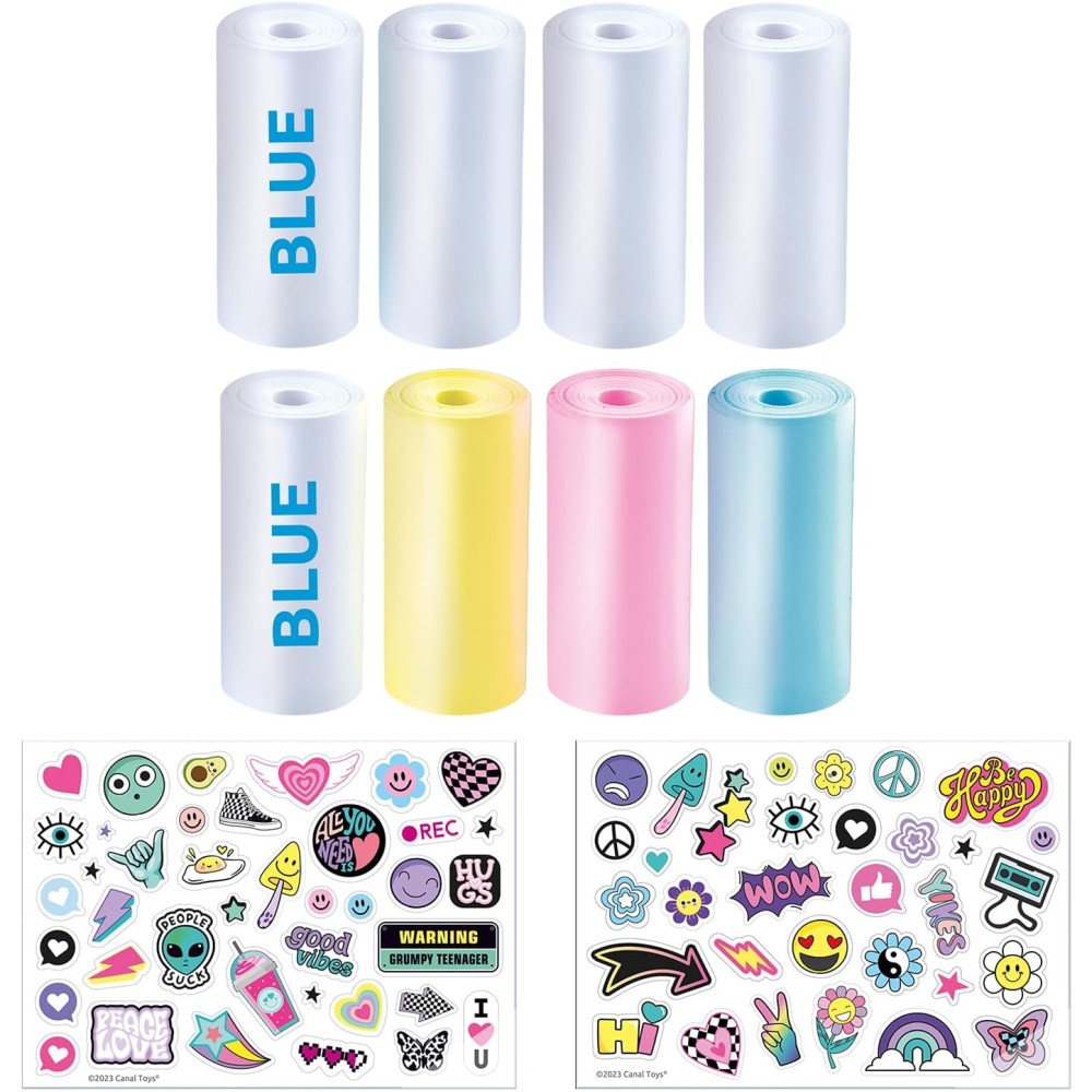 Instant Print Camera Refill Kit with Colour Special Papers - White Paper/Stickers