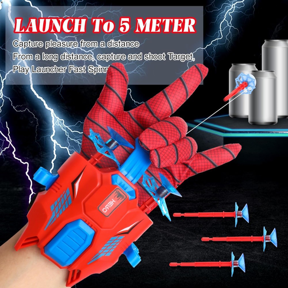 Spider Web Shooters for Kids | 2024 Updated Web Shooters with 2 Launch Ports