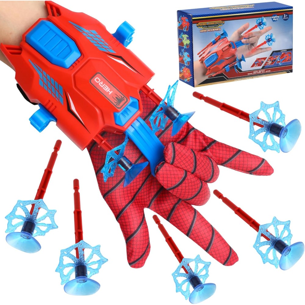 Spider Web Shooters for Kids | 2024 Updated Web Shooters with 2 Launch Ports