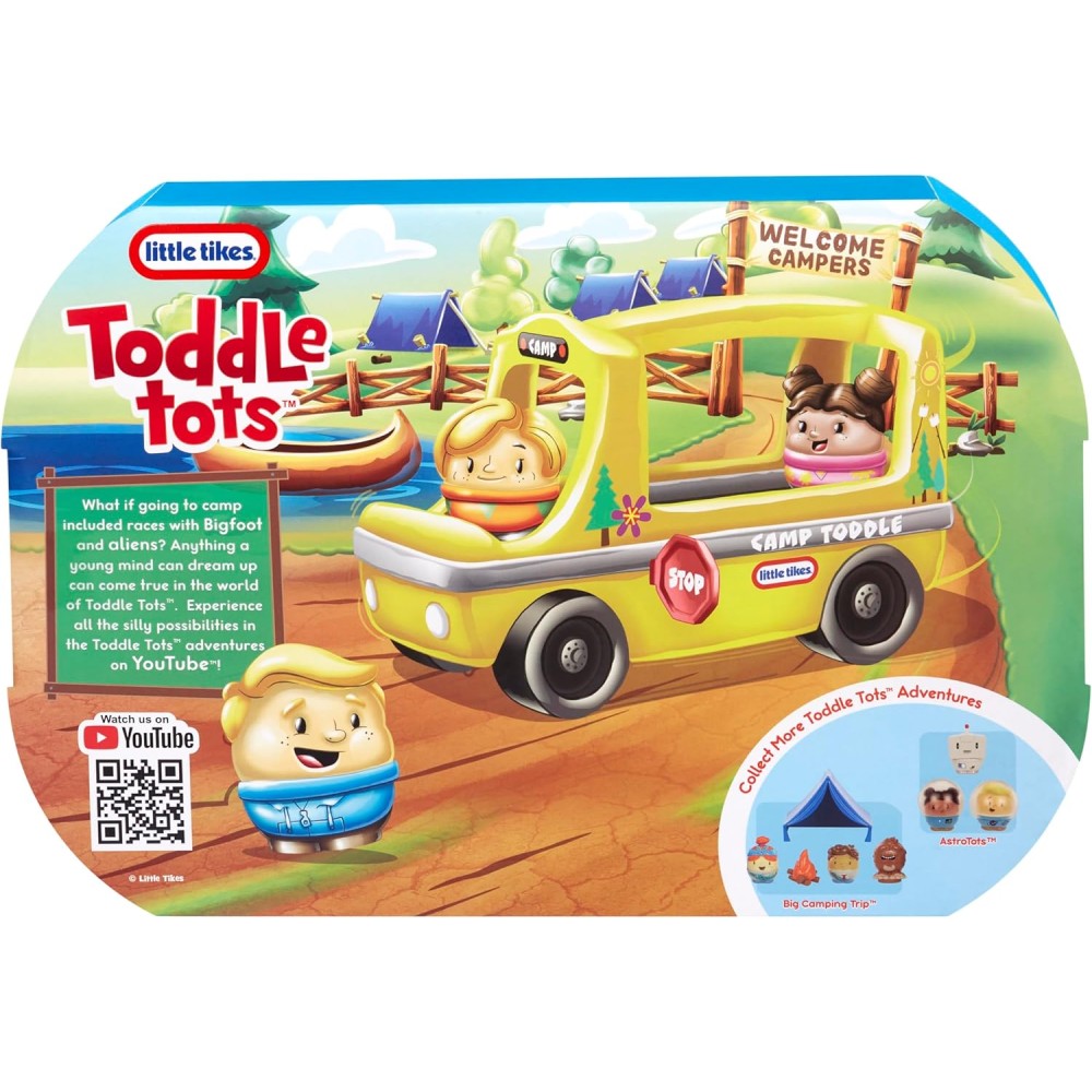 Little Tikes Toddle Tots Camp Toddle Bus | Playset with Bus & 3 Figures