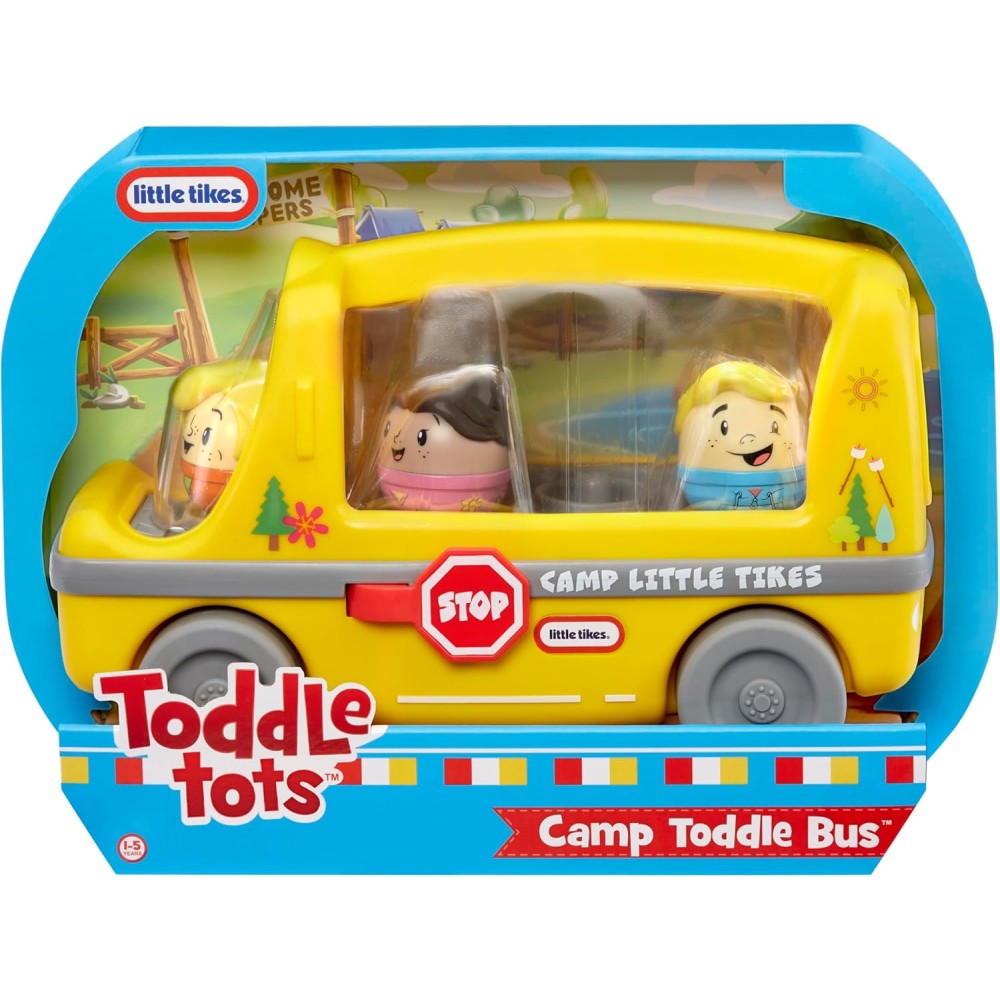 Little Tikes Toddle Tots Camp Toddle Bus | Playset with Bus & 3 Figures